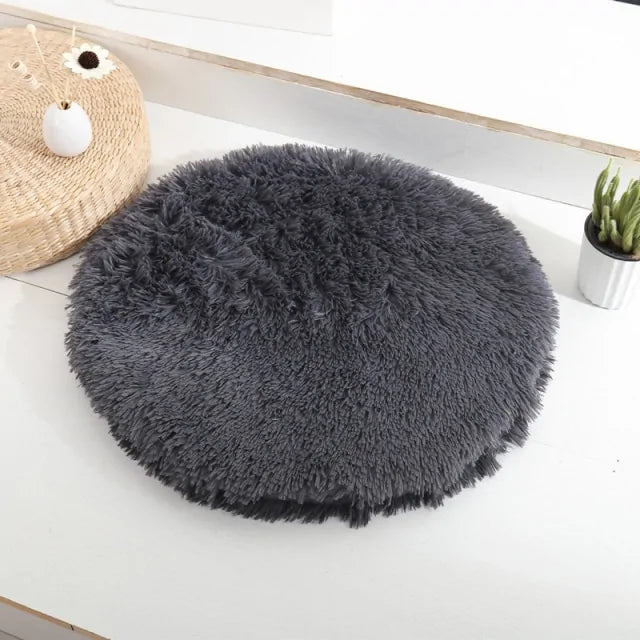 Fluffy Round Pet Mat Bed